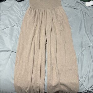 American Eagle Outfitters Tan Smocked Top